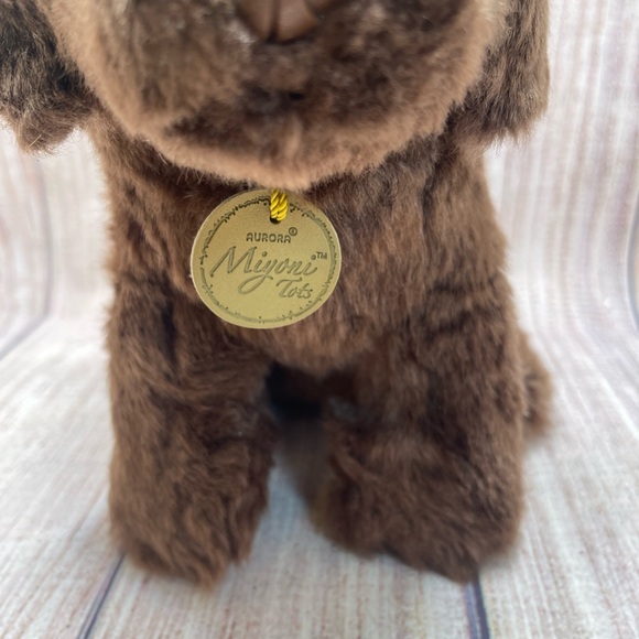 Aurora MiYoni Chocolate Labrador dog plush stuffed animal  Soft Toy 10in - Picture 2 of 5